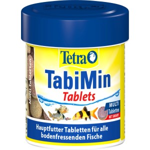 Tetra TabiMin Tabletten, Fischfutter-Pellets für Bodenfische im Aquarium, 120 Stück.