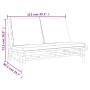 vidaXL Garten-Lounge-Set, 4-teilig, Bambus mit dunkelgrauen Kissen, Maße
