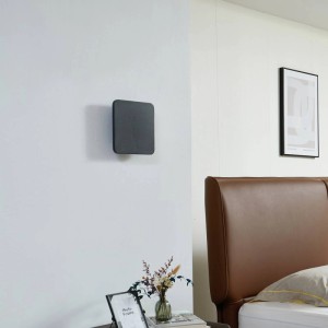 Lucande LED Wandleuchte Wandlampe Innen Elrik 10020466 Modern in Schwarz aus Metall 1-flammig Flurleuchte