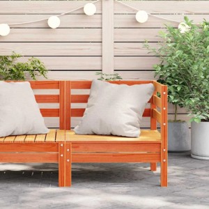 vidaXL Garten-Ecksofa Wachsbraun Massivholz Kiefer 837981