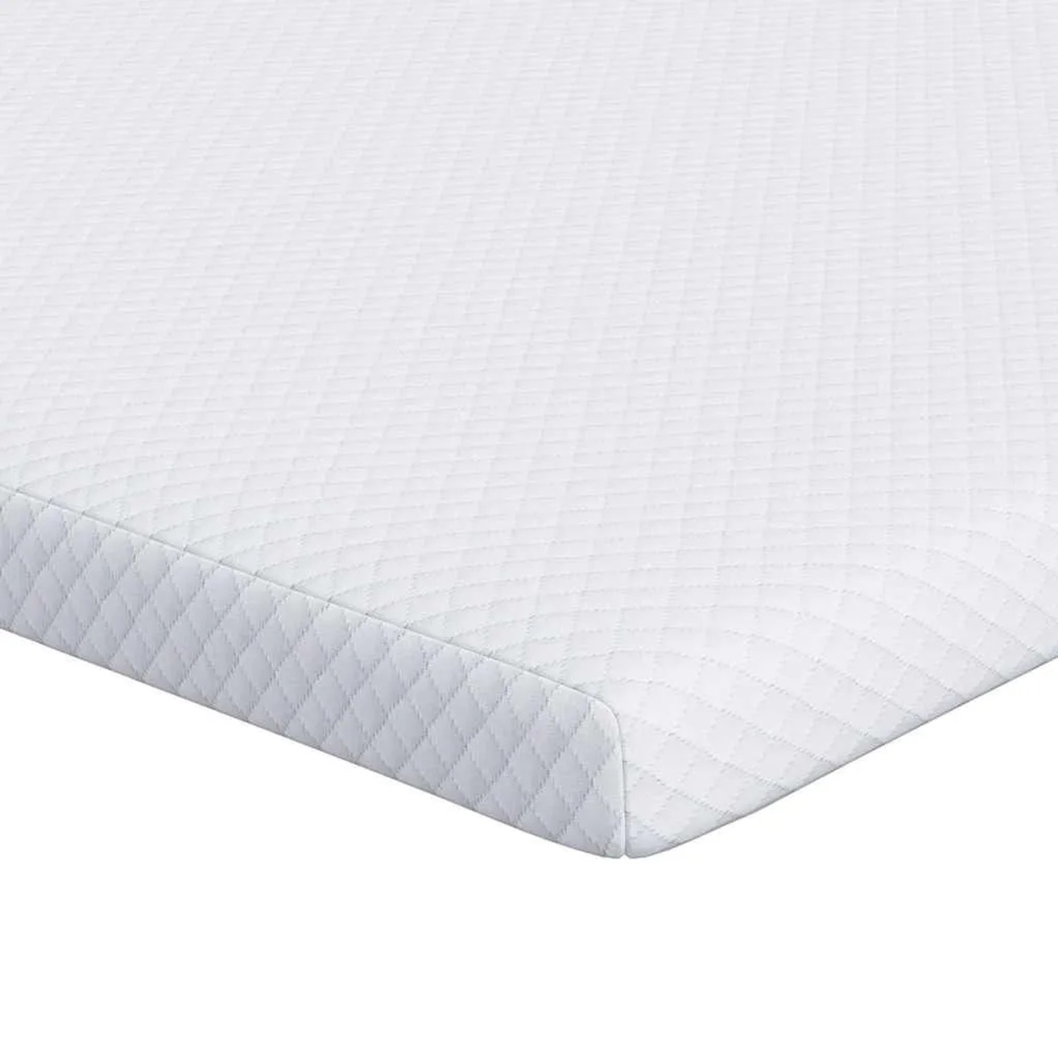 vidaXL Matratzenauflage Weiß 180 x 200 cm Jacquard Stoff 4106229