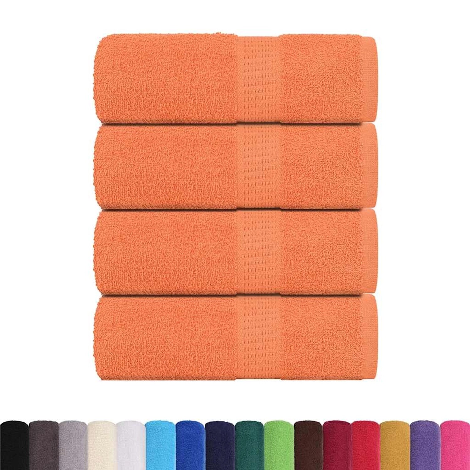 vidaXL Waschhandtücher 4-Tlg FROGN Orange 30x30 cm 100% Baumwolle 136897 günstig online kaufen
