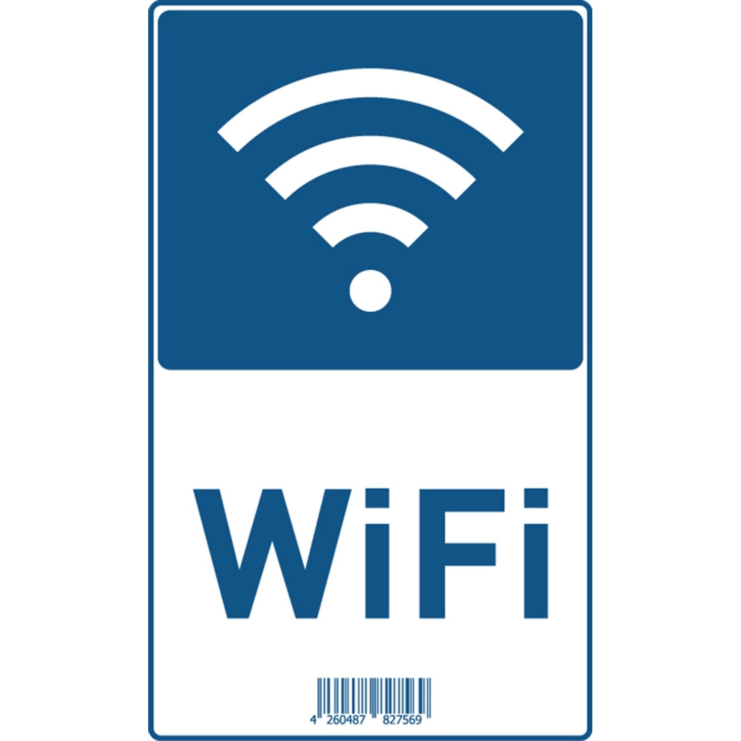 Signum Safety Signs Hinweisschild WIFI 15 cm x 25 cm Weiß