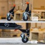 HMF 6750 Schwerlastrollen Absenkbar für Werkbank 4 Stück 65 mm bis 300 kg Schwarz_4