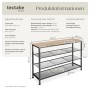 Tectake Schuhregal Portsmouth Industrial Style Holz und Stahl 100 x 30 50 x 72 50 cm Industrial Holz Hell Eiche Sonoma_6