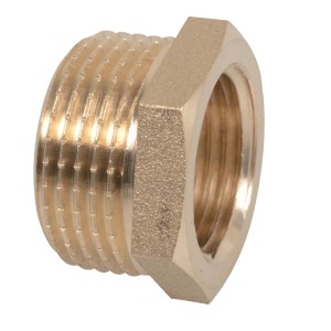 Kirchhoff Reduzierstück aus Messing, 33,3 mm x 18,7 mm, für Gewindefittings.