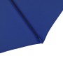 Detailaufnahme: Blauer Svita Ampelschirm für Garten und Terrasse.