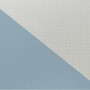 Detailansicht: Weiße und blaue, überstreichbare Vliestapete mit Stoffstruktur.