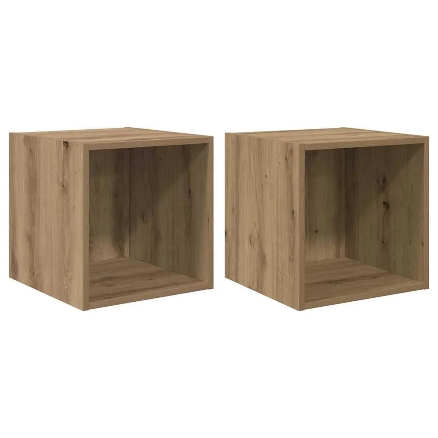 vidaXL Wandschrank 2 Stk Artisan-Eiche 37 x 37 x 37 cm Holzwerkstoff 875075