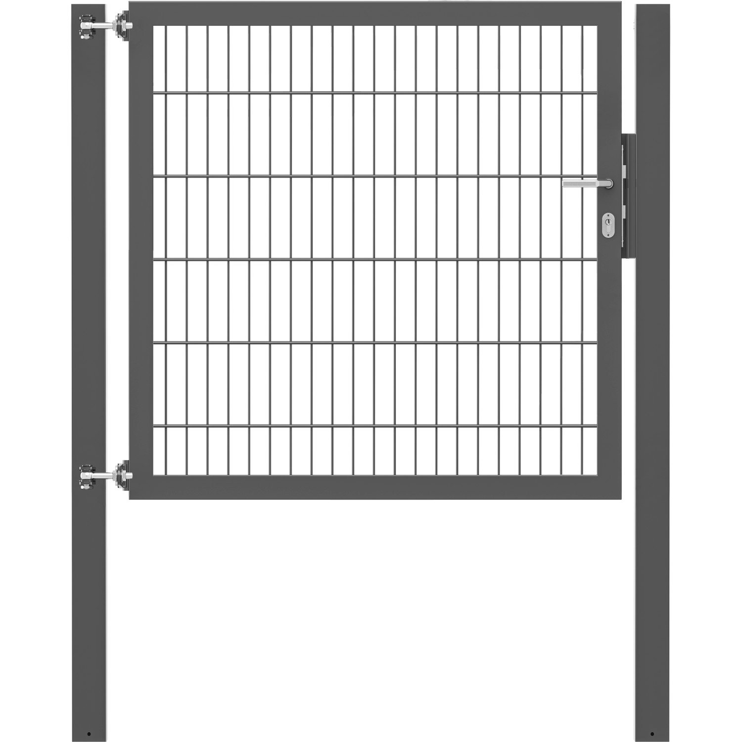 Einzeltor Flexo Plus 125 cm x 120 cm Pfosten 80 cm x 80 cm Anthrazit