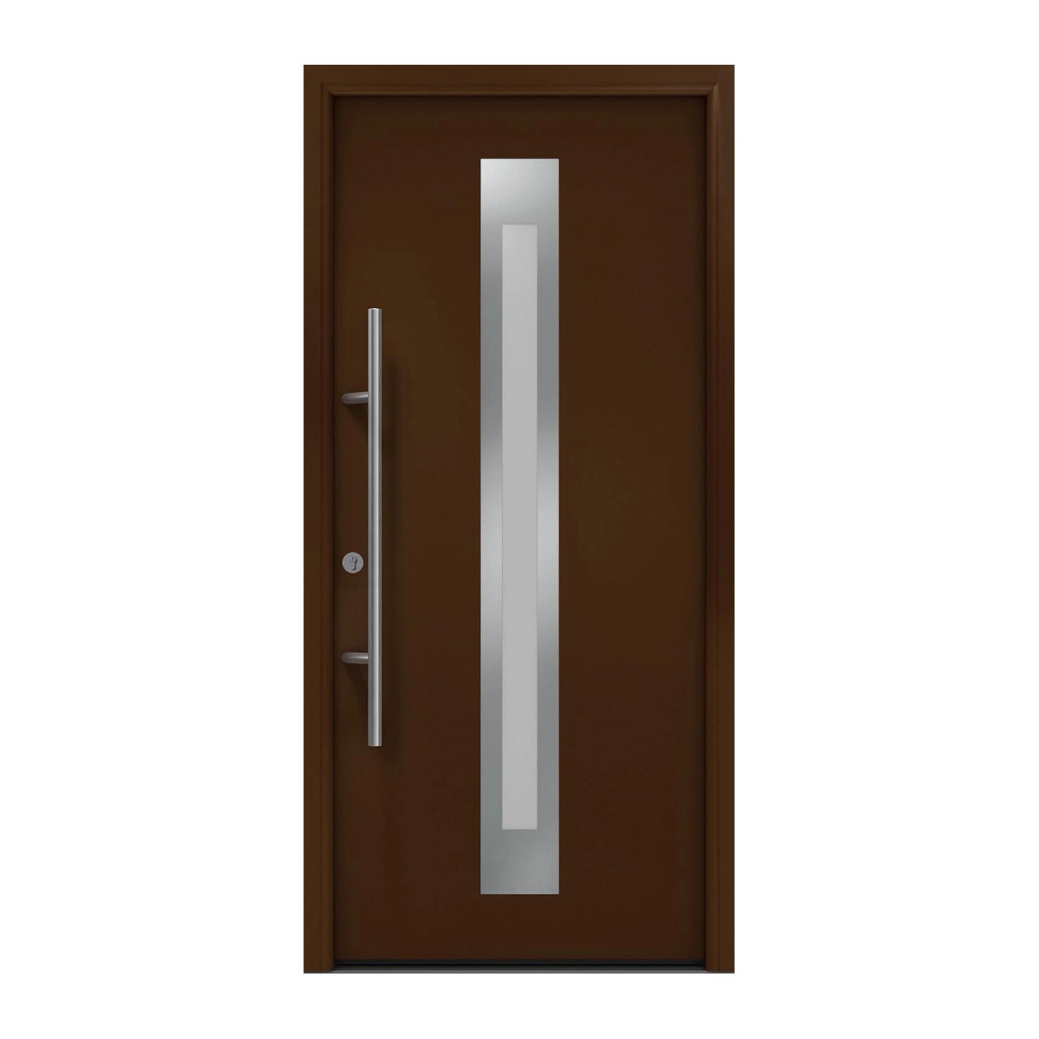 EcoStar Haustür Isopro Secur IPS 770S Terrabraun 110 cm x 210 cm DIN L günstig online kaufen