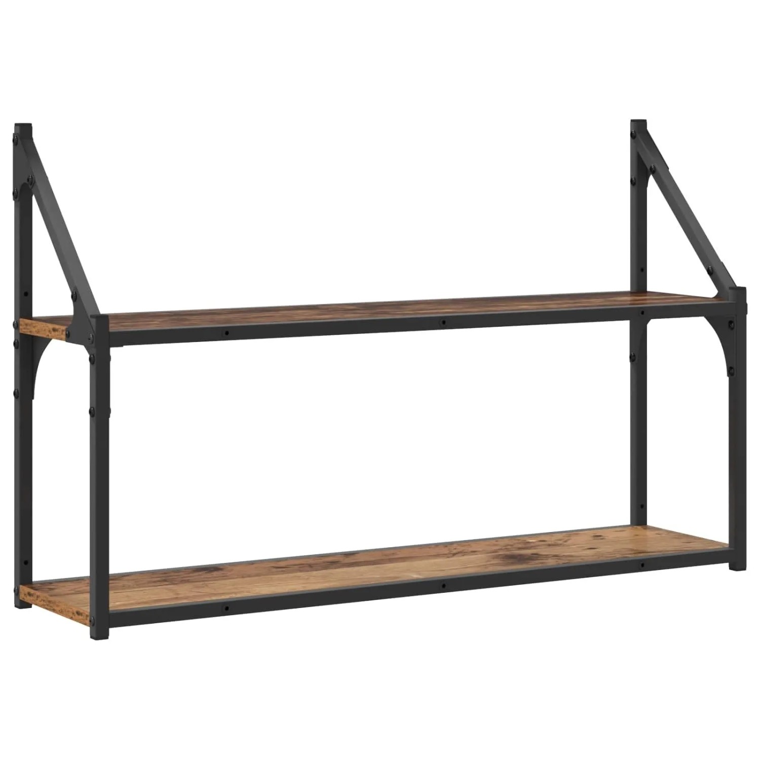 vidaXL Wandregal Wandhalterung Altholz 80 x 21 x 51 cm Metall PB 8010898
