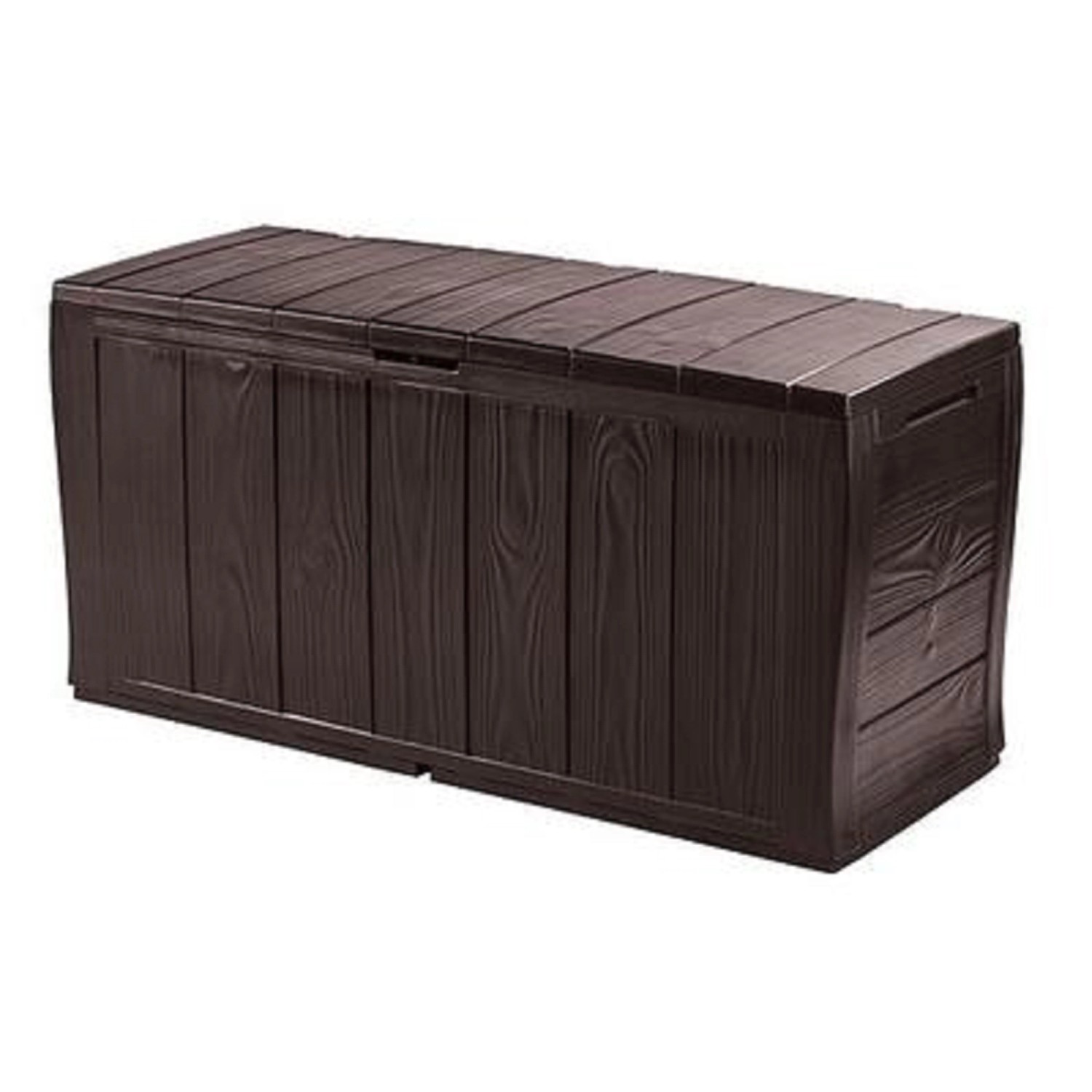 PROREGAL 300L Gartenbox LxBxH 117 x 45 x 57 cm 300 Liter mit Deckel Braun Max. Belastung des Deckels: 200 kg