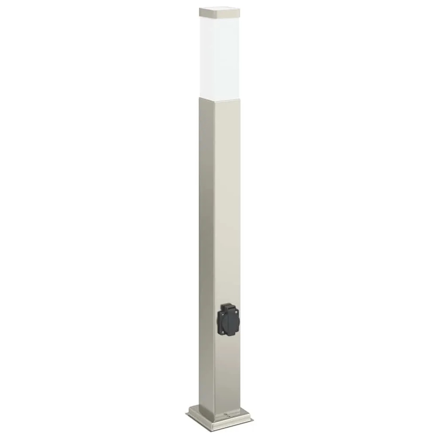 vidaXL Pollerleuchte mit Auslass 80 cm Edelstahl IP44 4006061