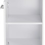 Optifit Unterschrank Bengt932, 40 cm, weiß, mit Schublade, offener Tür und Einlegeboden.