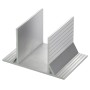 Boden-Kopfanker für Ecofix Pfosten (80x80 mm) zur stabilen Montage von Terrassendielen.