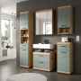 Waschbeckenunterschrank in Salbei mit Schubladen, 60 cm breit, für moderne Badezimmer.
