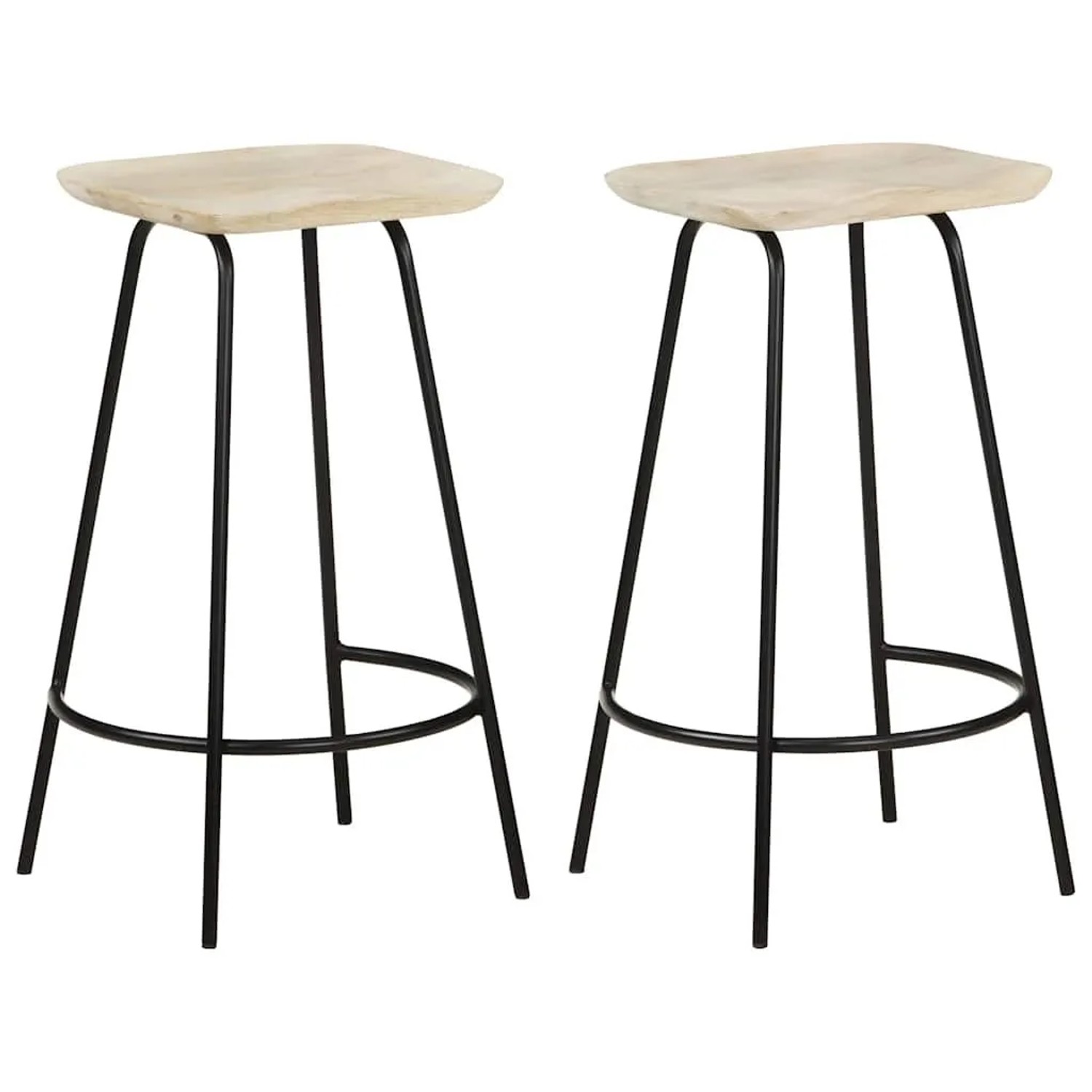 vidaXL Barhocker 2 Stk Mango Massivholz 320647