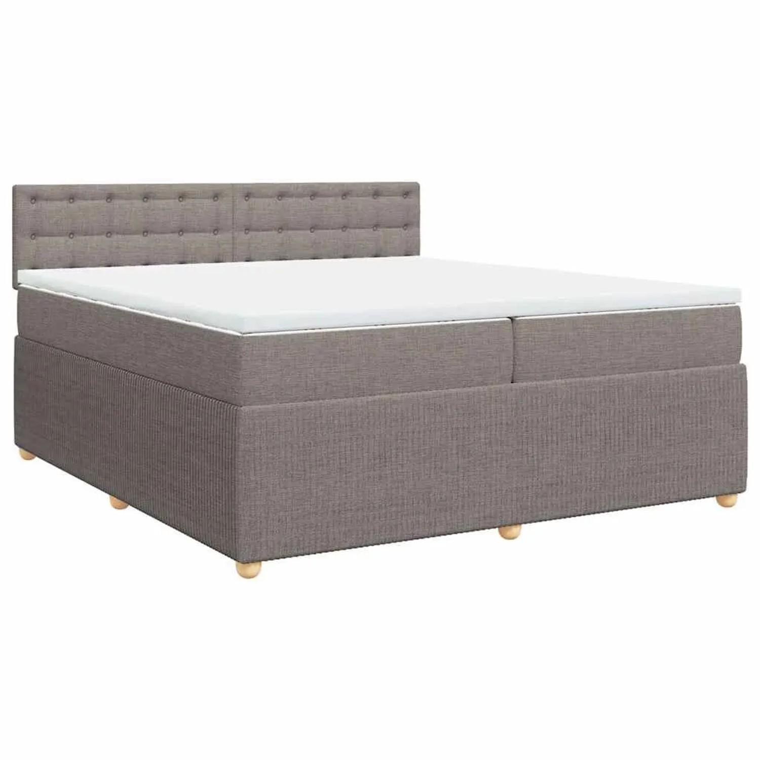 vidaXL Boxspringbett mit Matratze Taupe 200x200 cm Stoff 3287581 günstig online kaufen