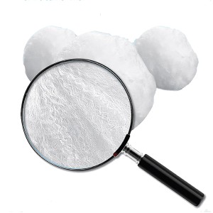 Gre Pool-Filterbälle Aqualoon, 700g, als Alternative zu Filtersand mit Vergrößerungsglas.