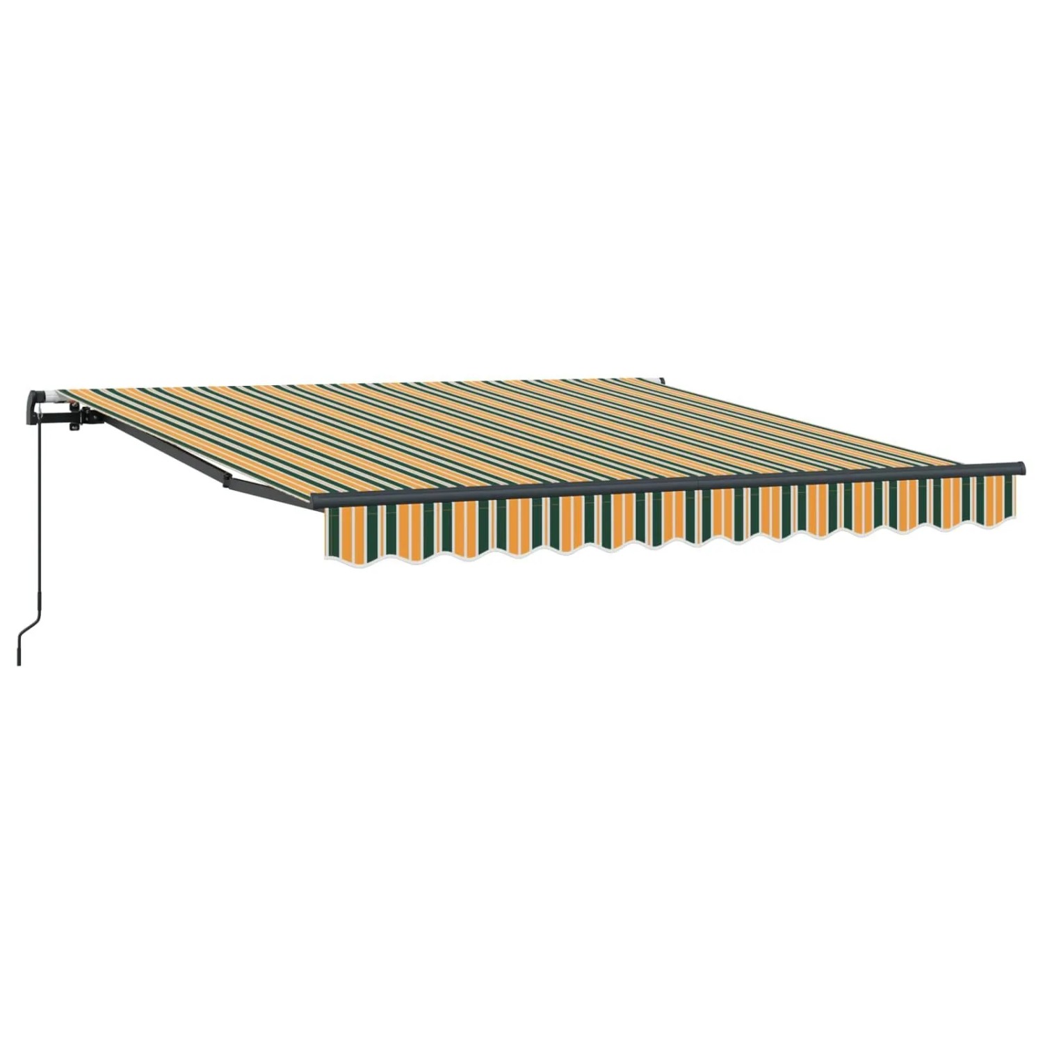 vidaXL Einziehbare Markise Grün und Gelb 300 x 250 cm 3330163