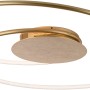 Moderne, goldene LED-Deckenleuchte Nastro von Paul Neuhaus, 70x65 cm, mit geschwungenem Design.
