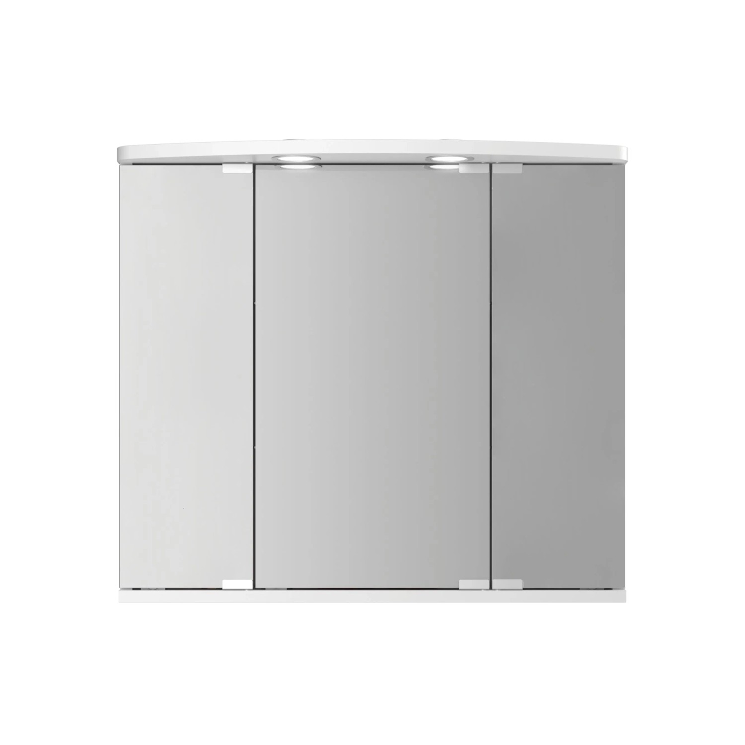 Jokey Spiegelschrank Doro, 67x60 cm, weiß mit LED-Beleuchtung für Bad & Gäste-WC.