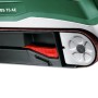 Detailaufnahme Bosch Bandschleifer PBS 75 AE Set, Schleifband und Bedienelemente sichtbar.