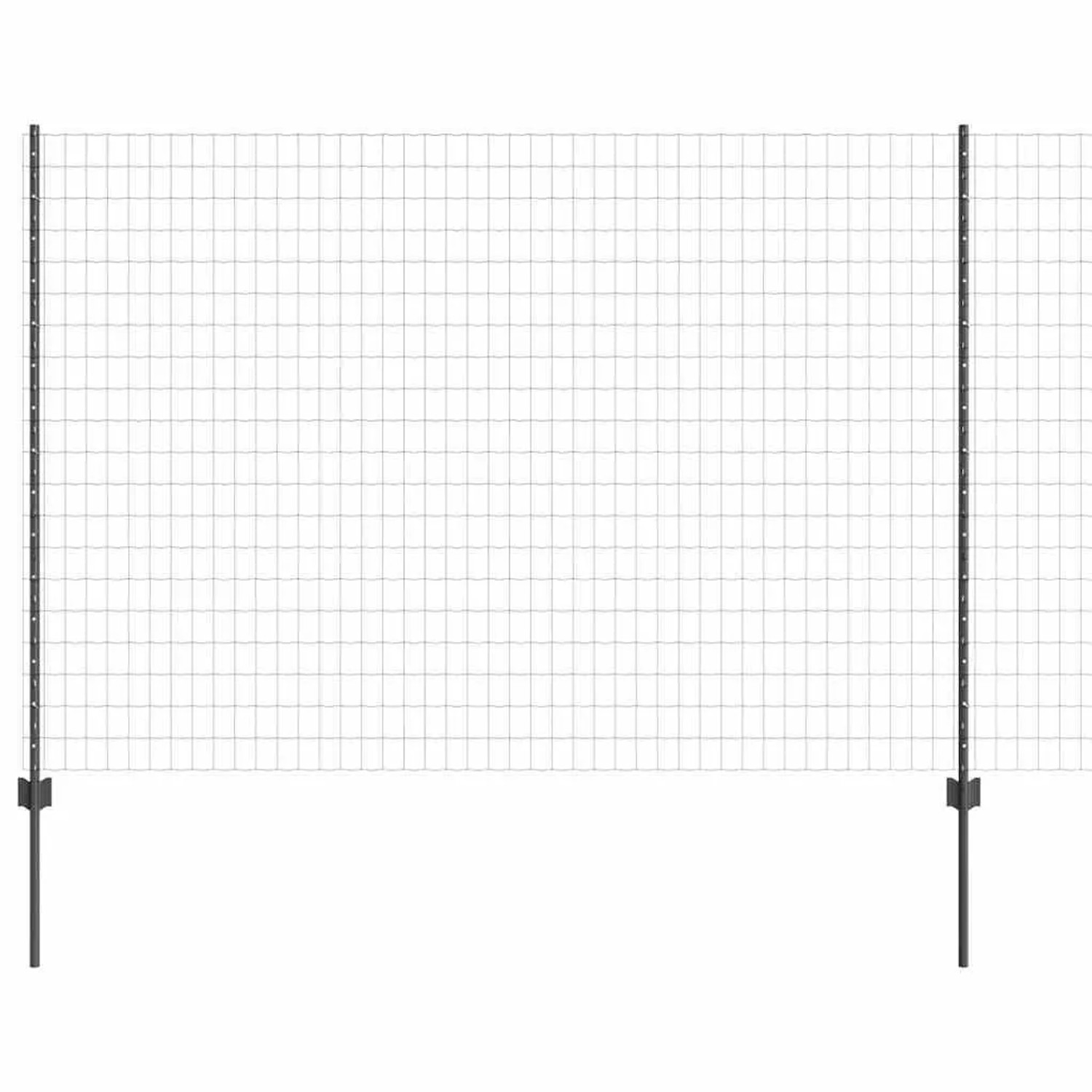 vidaXL Zaun mit Pfosten Grau 1,5 x 10 m Stahl und PVC 3336068 günstig online kaufen