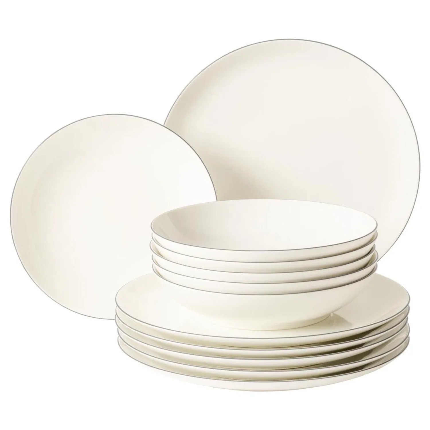 Seltmann Weiden Savona Tafelservice 12-teilig Grey Line
