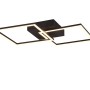 Moderne, schwarze LED-Deckenleuchte mit schwenkbaren, quadratischen Elementen für Wohn- und Schlafbereich.