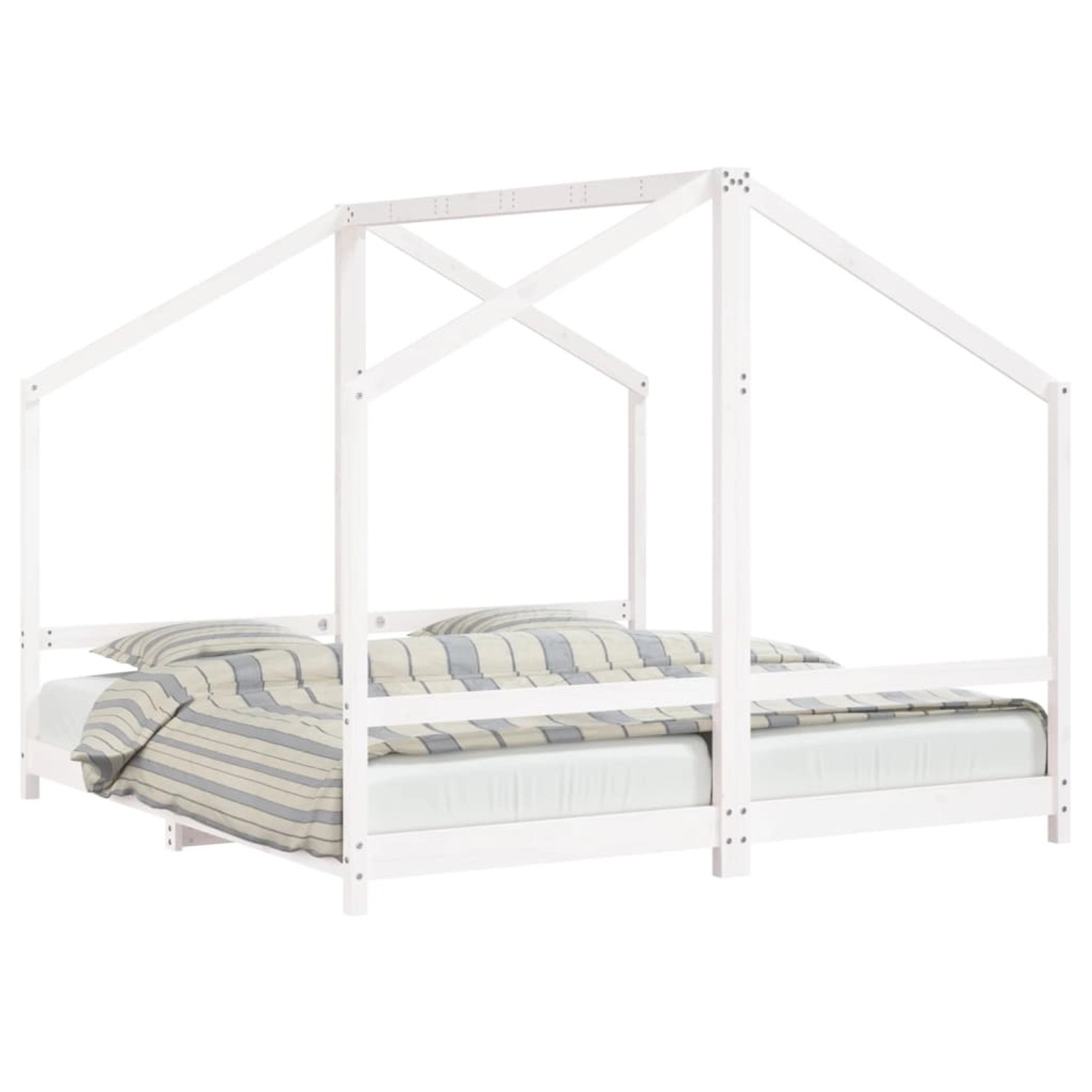 vidaXL Kinderbett Weiß 2x 90x190 cm Massivholz Kiefer 3200599 günstig online kaufen