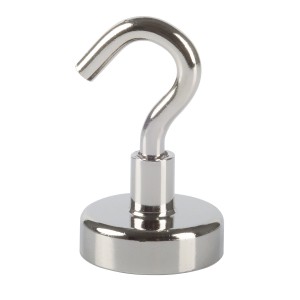 Fix-o-moll Magnethaken Neodym, 40 mm, silberfarben, ideal zum Aufhängen und Befestigen.