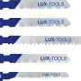 LUX Stichsägeblätter Set, 5-teilig für Metallarbeiten mit verschiedenen Zahnteilungen.