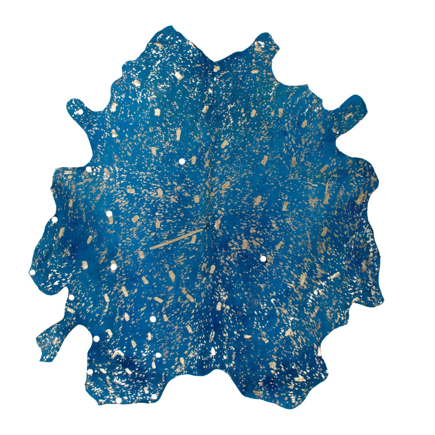 MeGusta Flachflor Teppich Animal Blau - Gold Leder (QM) 135 165qm Daniela günstig online kaufen