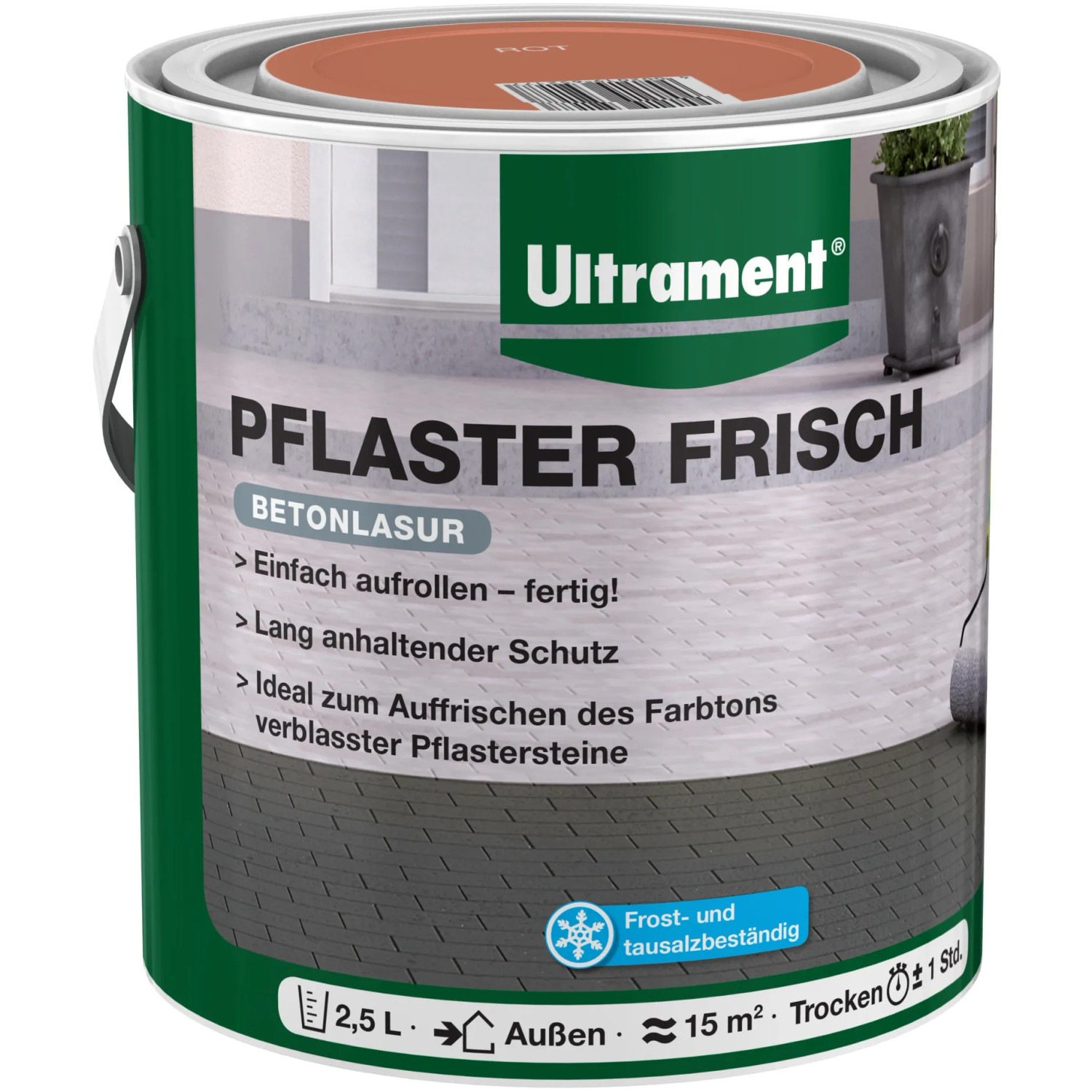 Ultrament Pflaster Frisch 2,5 l, rot