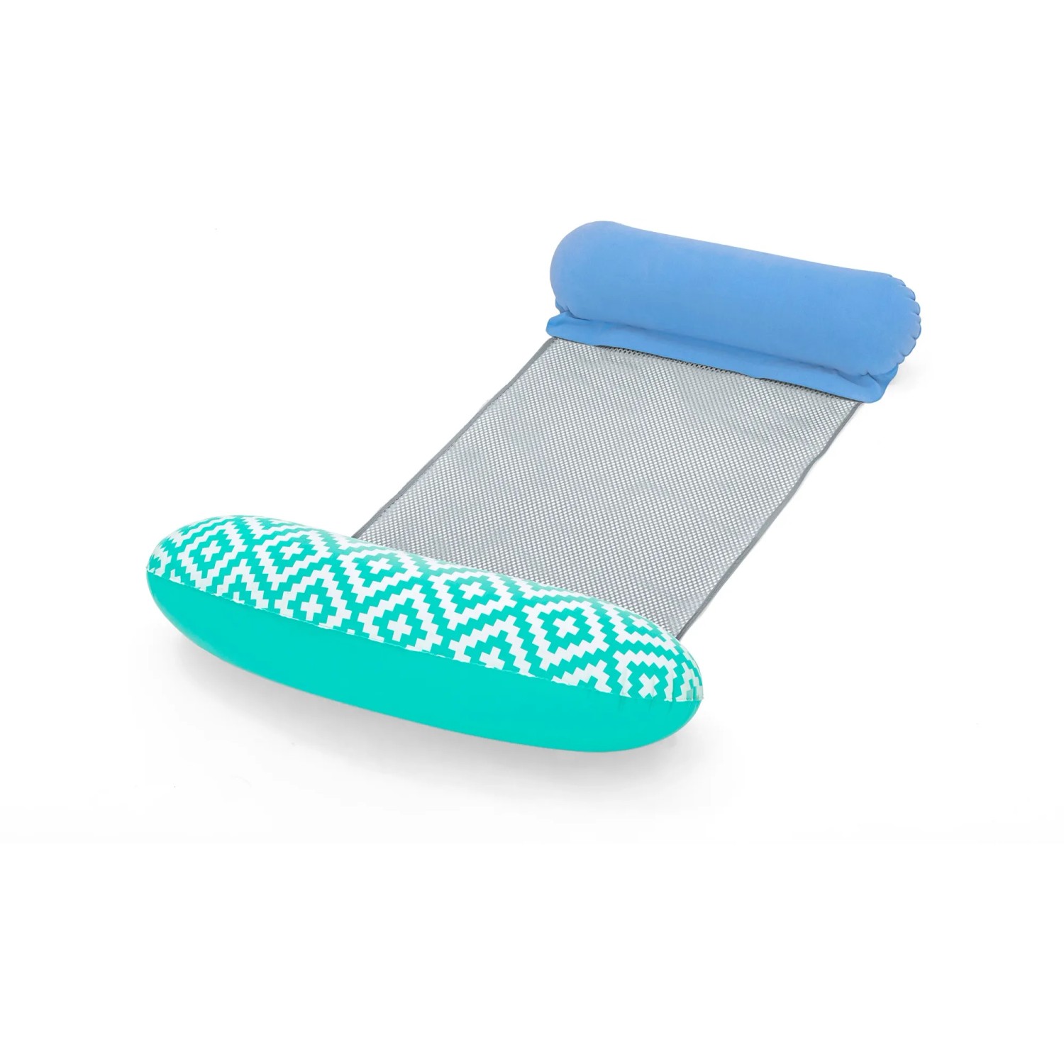 Bestway Pool-Hängematte Comfort Plush, blau-türkis, mit Netzliegefläche. Ideal zum Entspannen im Wasser.