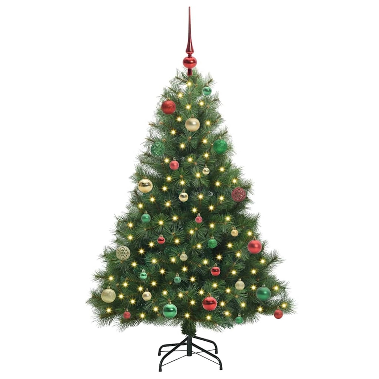 vidaXL Künstlicher Weihnachtsbaum mit 150 LEDs Grün 150 cm PE und PVC 3397778