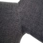 Detailaufnahme: Grauer MCW Esszimmerstuhl A50 II mit Textilbezug und heller Naht.