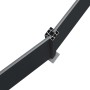 ZacAlu Zaunpfosten aus Aluminium, anthrazit, mit Schwalbenschwanznut für flexible Zaunbau-Lösungen.