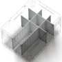 Eurobox-System Abtrenner, 55,4x26 cm, weiß, zur Unterteilung von Aufbewahrungsboxen.