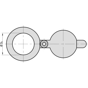 Basi Sichtschutzblende, verchromt, für Türspion TS 680, Innendurchmesser 14mm.