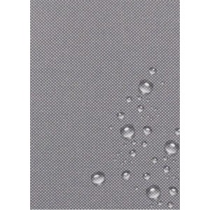 Graues Palettenkissen-Gewebe mit Wassertropfen. Das Sitzkissen 120x80 cm ist wasserabweisend für Garten & Terrasse.
