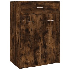 vidaXL Schuhschrank Räuchereiche 60x35x84 cm Holzwerkstoff 815417
