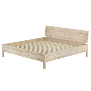 Erst-Holz Ehebett 200 x 200 cm Doppelbett Holzbett Metallfrei Zirbe Unbehandelt Modell 95 Rollrost inkl.