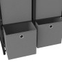 VidaXL Würfelregal, schwarz, mit Stoffboxen. Wandregal mit 5 Fächern.