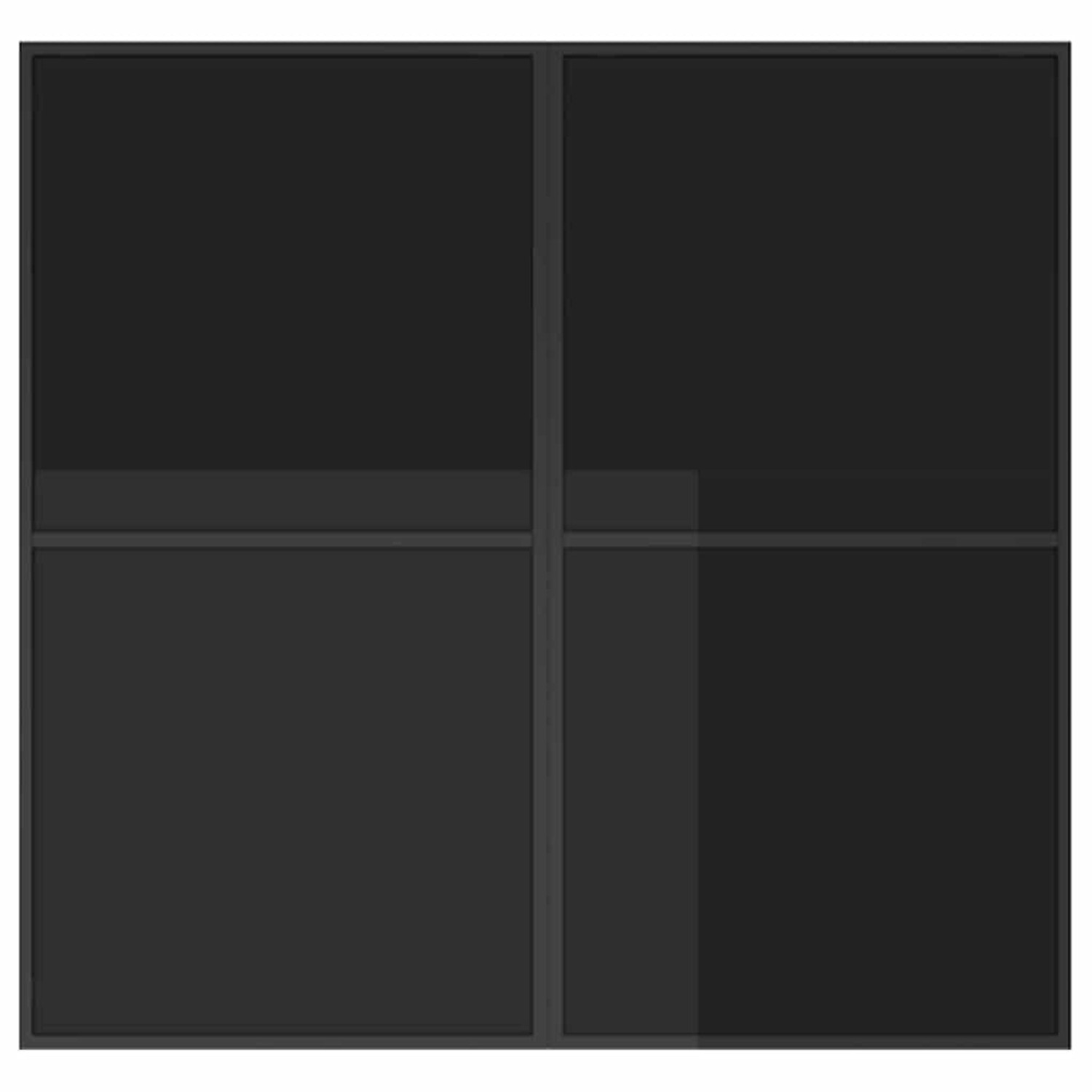 vidaXL Garten Essgruppe 9-tlg. Schwarz, Stahl. Gartenmöbel Set mit Tisch und 8 Stühlen.