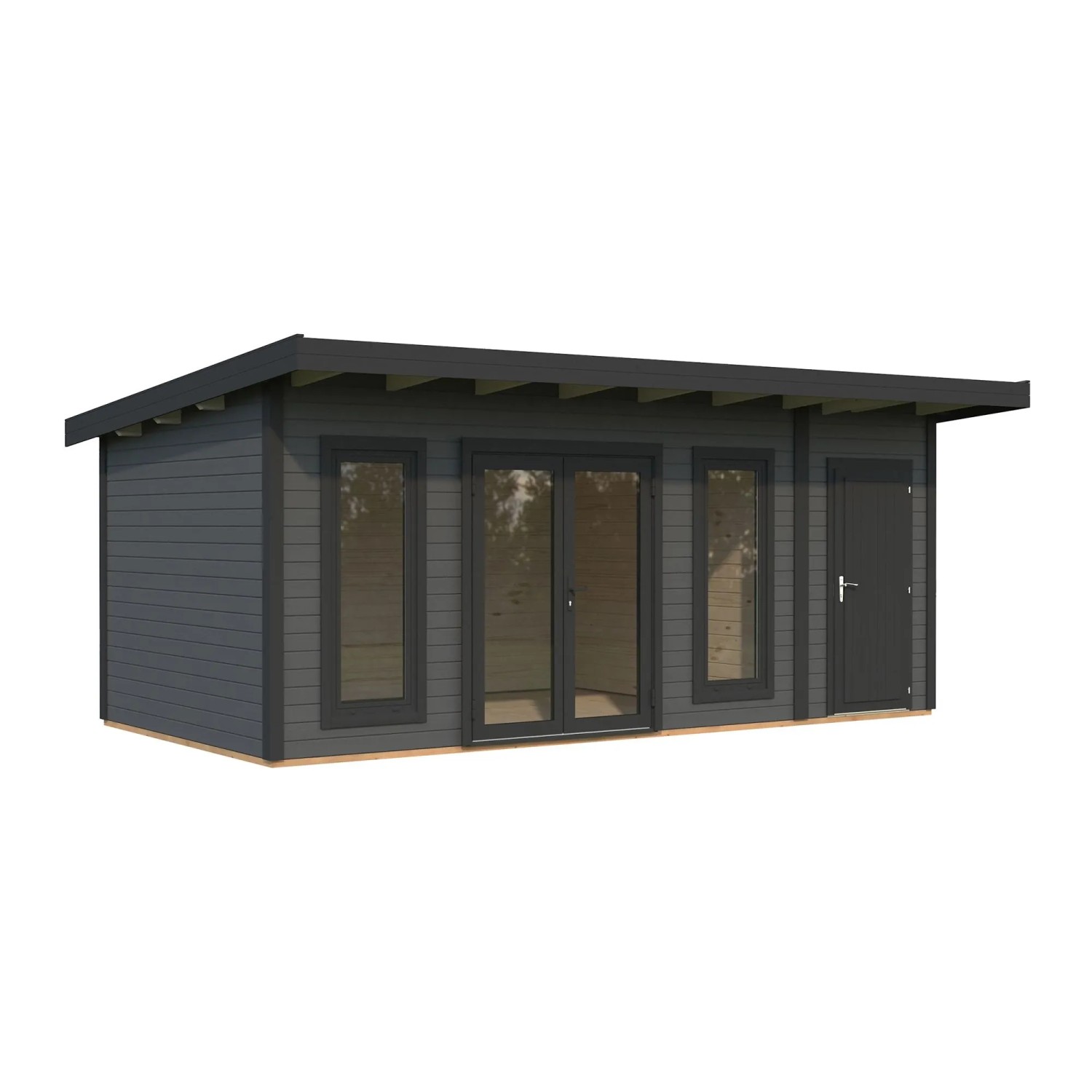 Palmako Holz-Gartenhaus Aurelia Pultdach Lackiert 586 cm x 300 cm 16,7 m²