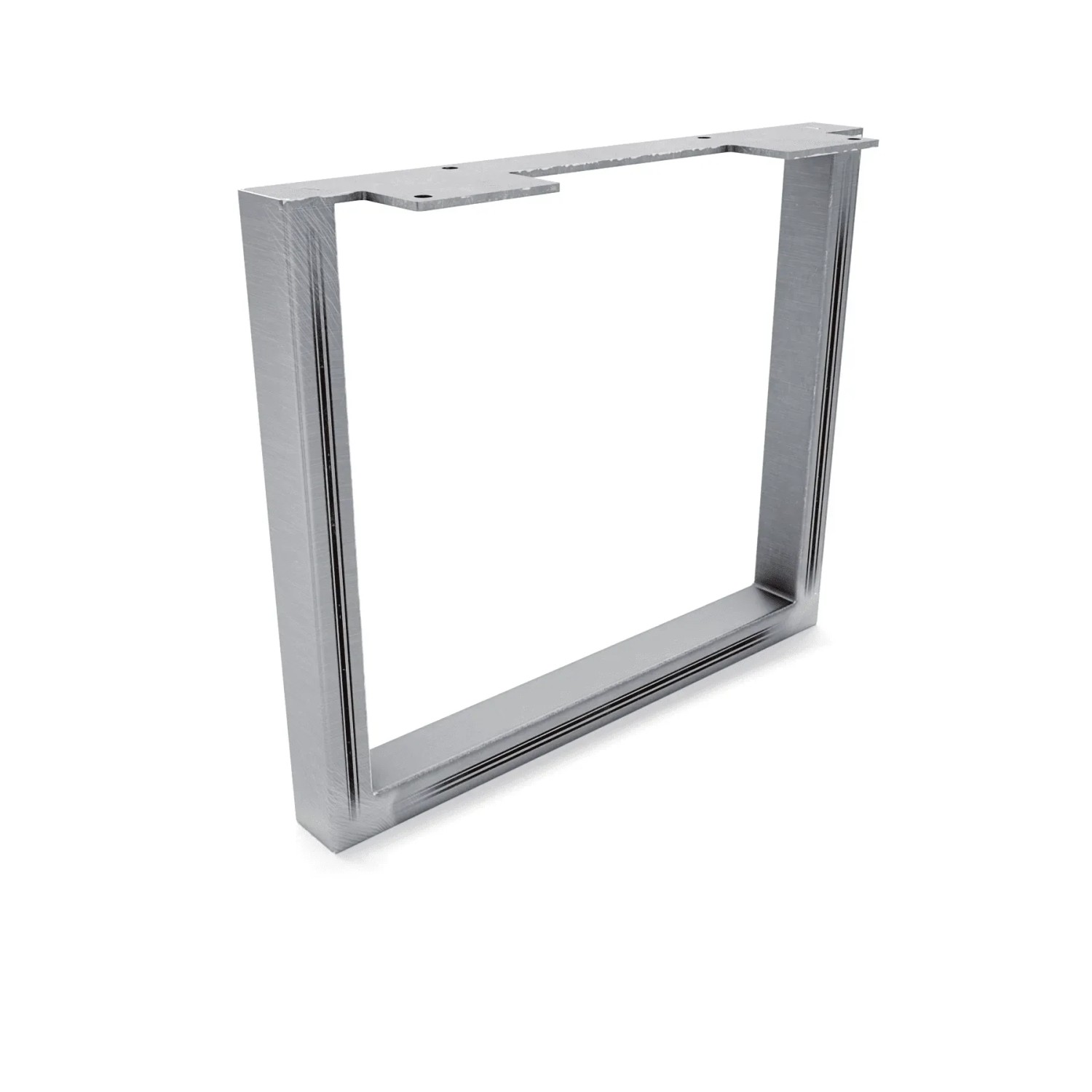 HEVVA Möbelbein GRAZ 25 cm Hoch 30 cm Tief 1 Stück Rohstahl-Klarlack