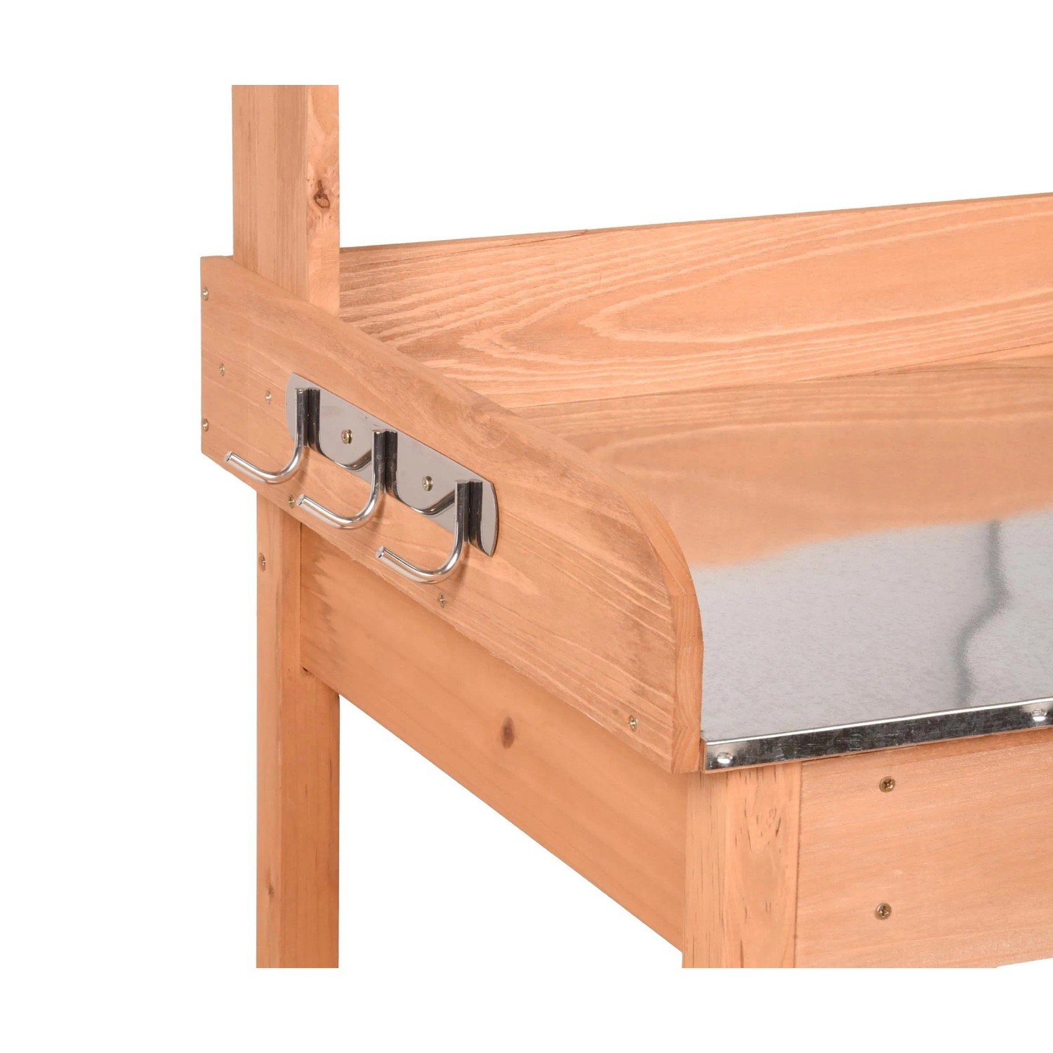 DELUKE Pflanztisch MITA mit Unterschrank Natur Tanne Gärtnertisch Garten-Arbeitstisch Umtopftisch Blumentisch_2